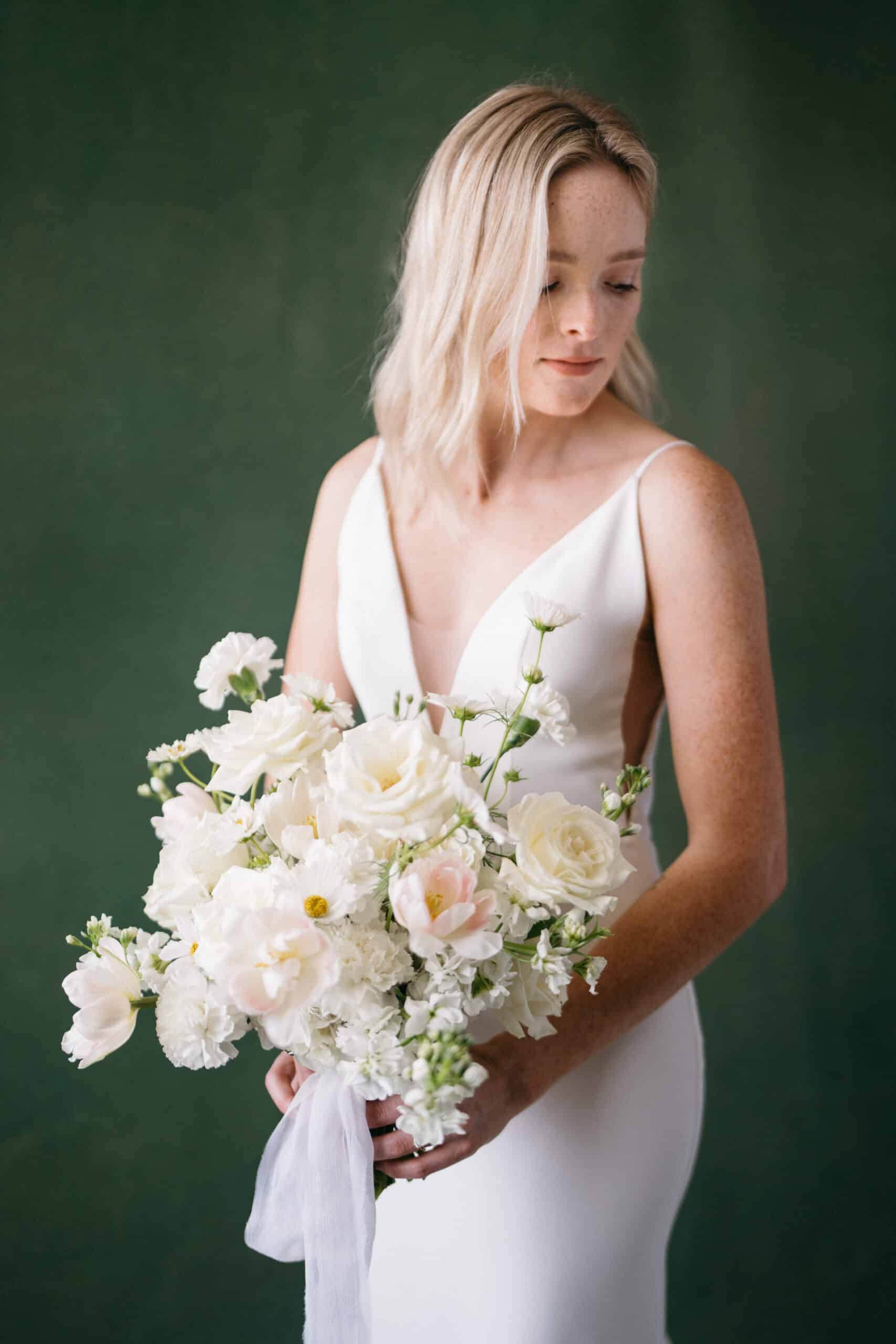 Bride holding a bouquet